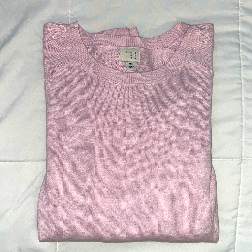 Pink ribbed sweater